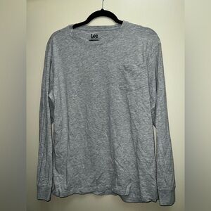 Lee Men's Heather Gray Long Sleeve Tee